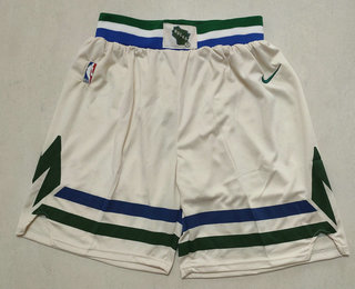 Men's Milwaukee Bucks Cream 2021 City Edition Swingman Shorts