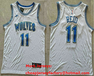 Men's Minnesota Timberwolves #11 Naz Reid White Classic Icon Swingman Jersey