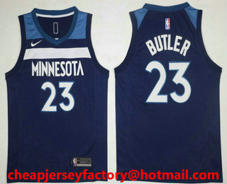 Men's Minnesota Timberwolves #23 Jimmy Butler New Navy Blue 2017-2018 Nike Icon Edition Swingman Jersey