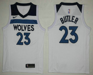 Men's Minnesota Timberwolves #23 Jimmy Butler New White 2017-2018 Nike Icon Edition Swingman Jersey