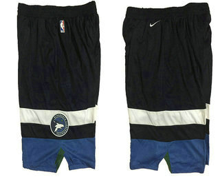 Men's Minnesota Timberwolves New Navy Blue 2017-2018 Nike Swingman Stitched NBA Shorts