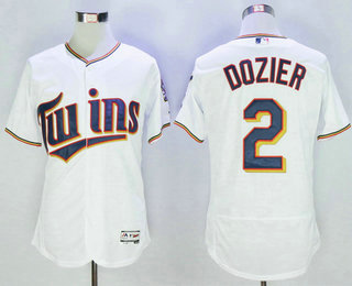 Men's Minnesota Twins #2 Brian Dozier White Home 2016 Flexbase Baseball Jersey
