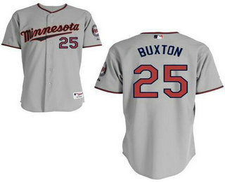 Men's Minnesota Twins #25 Byron Buxton Gray Road Stitched Baseball Jersey
