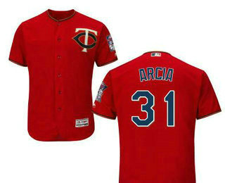 Men's Minnesota Twins #31 Oswaldo Arcia Red Stitched Baseball Jersey
