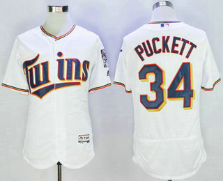 Men's Minnesota Twins #34 Kirby Puckett White 2016 Flexbase Baseball Jersey