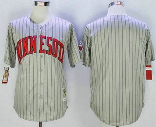 Men's Minnesota Twins Blank Grey 1984 Throwback Jersey