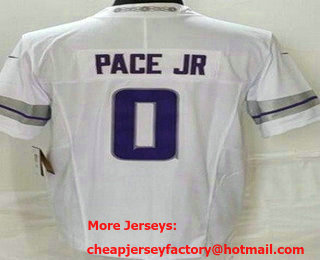 Men's Minnesota Vikings #0 Ivan Pace Jr Limited White Alternate Vapor Jersey
