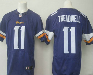 Men's Minnesota Vikings #11 Laquon Treadwell Purple Team Color NFL Nike Elite Jersey