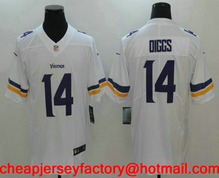 Men's Minnesota Vikings #14 Stefon Diggs White 2017 Vapor Untouchable Stitched NFL Nike Limited Jersey