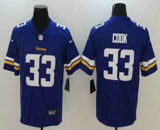 Men's Minnesota Vikings #33 Dalvin Cook Purple 2017 Vapor Untouchable Stitched NFL Nike Limited Jersey