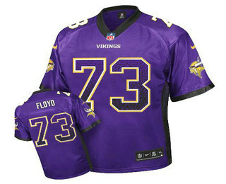 Men's Minnesota Vikings #73 Sharrif Floyd Nike Drift Fashion Purple Elite Jersey
