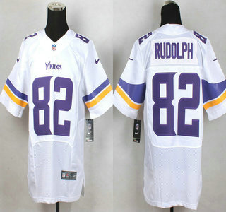 Men's Minnesota Vikings #82 Kyle Rudolph Nike White Elite Jersey