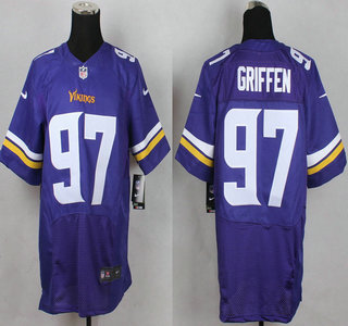 Men's Minnesota Vikings #97 Everson Griffen Nike Purple Elite Jersey