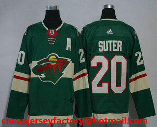 Men's Minnesota Wild #20 Ryan Suter Green 2017-2018 Hockey Stitched NHL Jersey