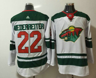 Men's Minnesota Wild #22 Nino Niederreiter White 2017-2018 Hockey Stitched NHL Jersey