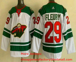 Men's Minnesota Wild #29 Marc Andre Fleury White Authentic Jersey