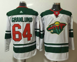 Men's Minnesota Wild #64 Mikael Granlund White 2017-2018 Hockey Stitched NHL Jersey