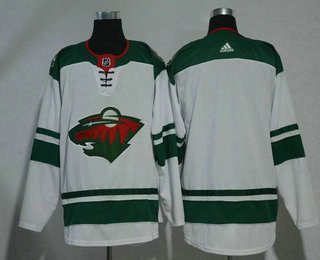 Men's Minnesota Wild Blank White 2017-2018 Hockey Stitched NHL Jersey