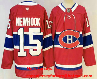 Men's Montreal Canadiens #15 Alex Newhook Red Authentic Jersey