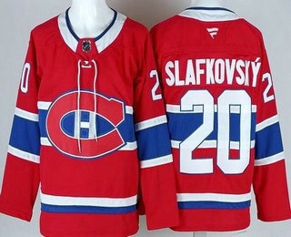 Men's Montreal Canadiens #20 Juraj Slafkovsky Red Authentic Jersey