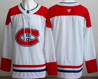 Men's Montreal Canadiens Blank White Authentic Jersey