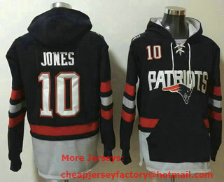 Men's New England Patriots #10 Mac Jones NEW Navy Blue Pocket Stitched NFL Pullover Hoodie
