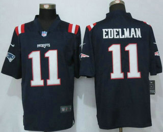 Men's New England Patriots #11 Julian Edelman Navy Blue 2016 Color Rush Stitched NFL Nike Limited Jersey