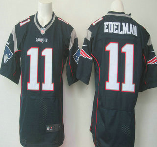 Men's New England Patriots #11 Julian Edelman Navy Blue Team Color 2015 NFL Nike Elite Jersey
