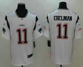 Men's New England Patriots #11 Julian Edelman White 2017 Vapor Untouchable Stitched NFL Nike Limited Jersey