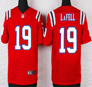 Men's New England Patriots #19 Brandon LaFell Red Alternate NFL Nike Elite Jersey