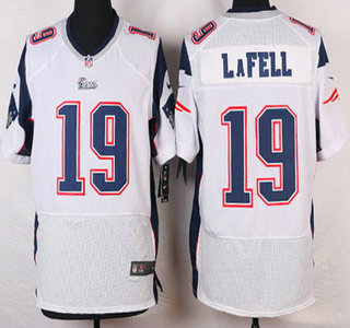 Men's New England Patriots #19 Brandon LaFell White Road NFL Nike Elite Jersey