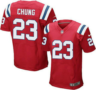 Men's New England Patriots #23 Patrick Chung Red Alternate Men's Stitched NFL Elite Jersey