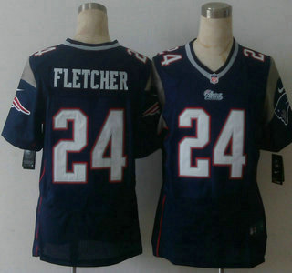Men's New England Patriots #24 Bradley Fletcher Nike Navy Blue Elite Jersey