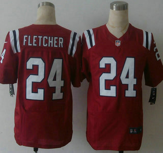 Men's New England Patriots #24 Bradley Fletcher Nike Red Elite Jersey