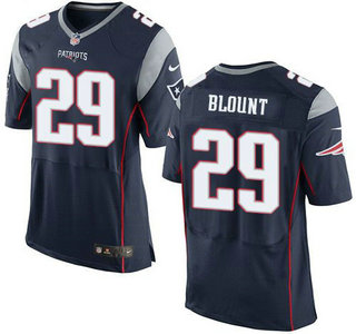 Men's New England Patriots #29 LeGarrette Blount Navy Blue Team Color 2015 NFL Nike Elite Jersey