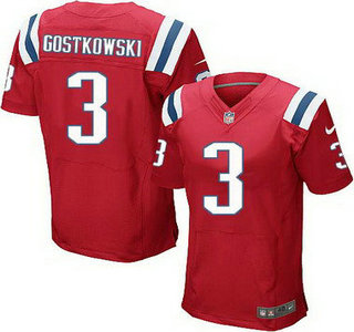 Men's New England Patriots #3 Stephen Gostkowski Red Alternate NFL Nike Elite Jersey