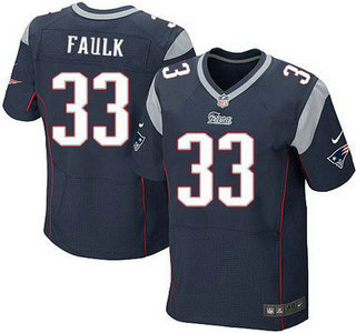 Men's New England Patriots #33 Kevin Faulk Navy Blue Retired Player NFL Nike Elite Jersey