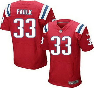 Men's New England Patriots #33 Kevin Faulk Red Retired Player NFL Nike Elite Jersey