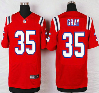 Men's New England Patriots #35 Jonas Gray Red Alternate NFL Nike Elite Jersey