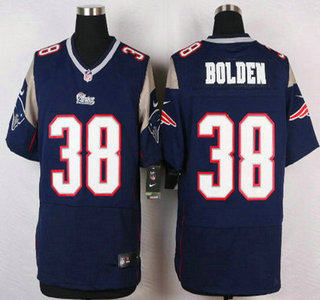 Men's New England Patriots #38 Brandon Bolden Navy Blue Team Color NFL Nike Elite Jersey