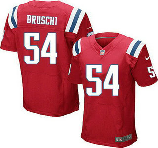 Men's New England Patriots #54 Tedy Bruschi Red Retired Player NFL Nike Elite Jersey