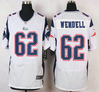 Men's New England Patriots #62 Ryan Wendell White Road NFL Nike Elite Jersey