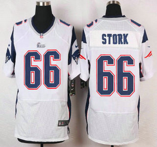 Men's New England Patriots #66 Bryan Stork White Road NFL Nike Elite Jersey