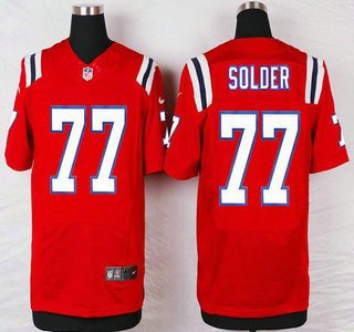 Men's New England Patriots #77 Nate Solder Red Alternate NFL Nike Elite Jersey