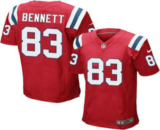 Men's New England Patriots #83 Martellus Bennett Red Alternate NFL Elite Jersey