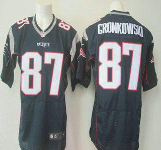 Men's New England Patriots #87 Rob Gronkowski Navy Blue Team Color 2015 NFL Nike Elite Jersey