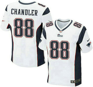 Men's New England Patriots #88 Scott Chandler White Road NFL Nike Elite Jersey