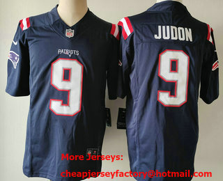 Men's New England Patriots #9 Matt Judon Navy Blue 2023 FUSE Vapor Limited Stitched Jersey