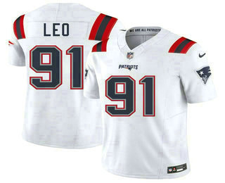 Men's New England Patriots #91 Titus Leo White FUSE Vapor Limited Stitched Jersey