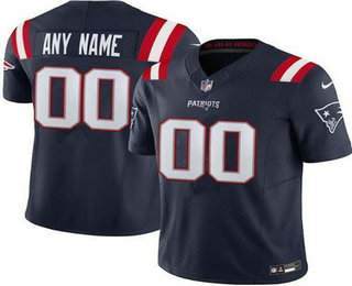 Men's New England Patriots Customized Limited Navy FUSE Vapor Jersey